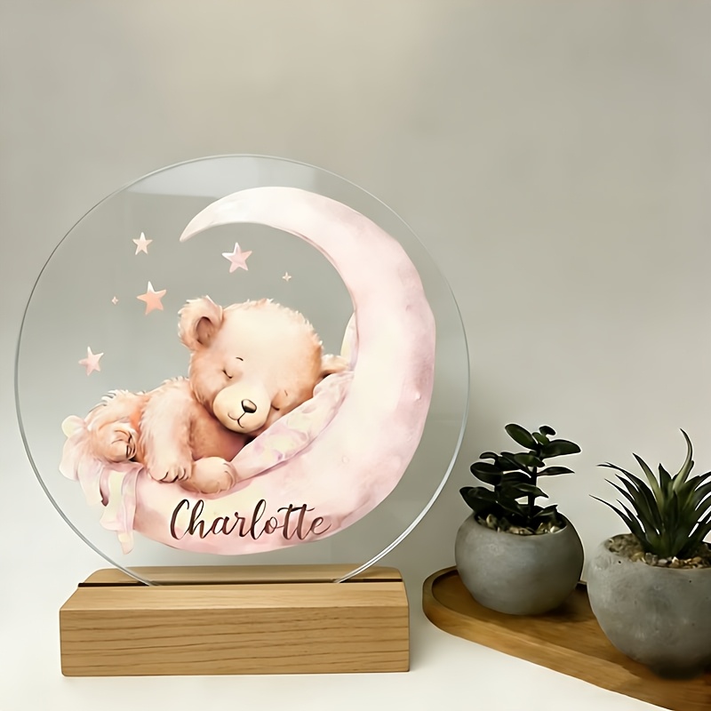 TEMU 2d Flat - Personalized 2d Frame For Photos And Text Customization - Elegant , Suitable For Baptism Gifts And Wedding Decorations - On A Desk,