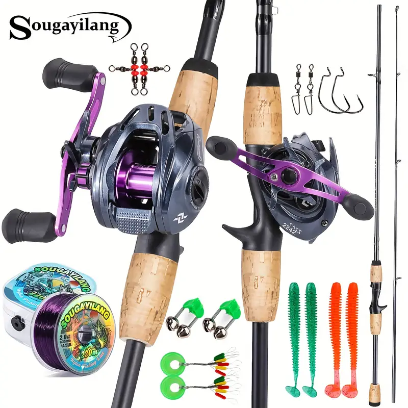 Sougayilang Fishing Rod And Reel Combo, 2 Sections Ultralight Carbon  Casting Fishing Rod, 7.2:1 Gear Ratio Fishing Reel For Spring Perch Trout  Pike Wa