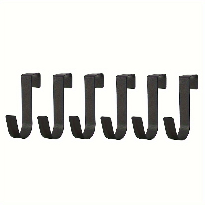 6-pack Kitchen Cabinet Door Hooks - Wall-mounted, Metal, , Stylish Design