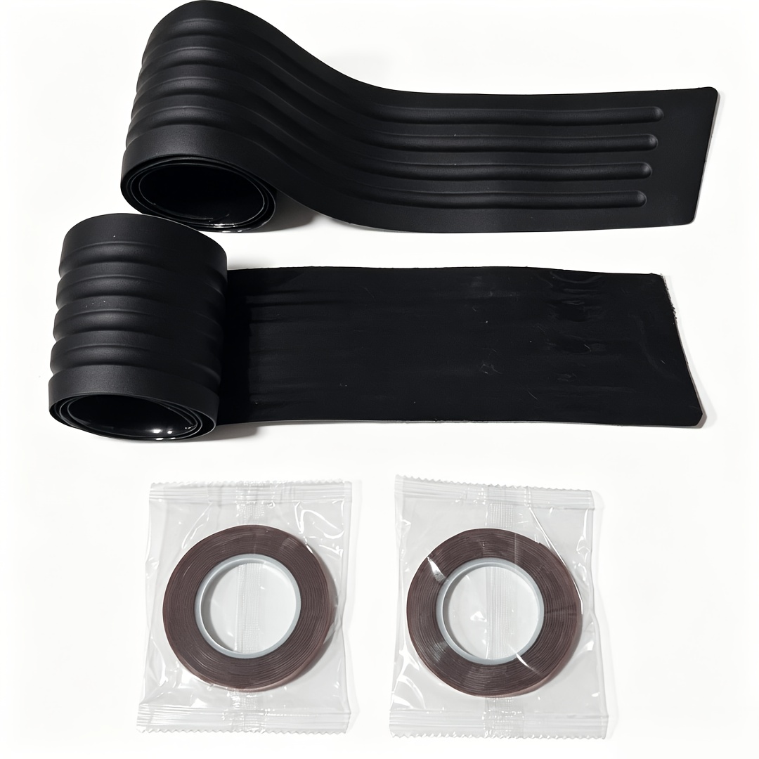 TEMU 2pcs Bandes de Caoutchouc Décoratives pour Voiture - Bandes Anti-Rayures de Coffre - A Découper - Bandes de Protection Décoratives - Plaques