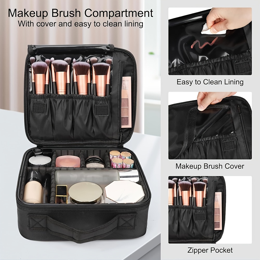 

Cloth - , Cosmetic & , Portable Makeup Bag For Women, Polyester Lining, - Storage Box