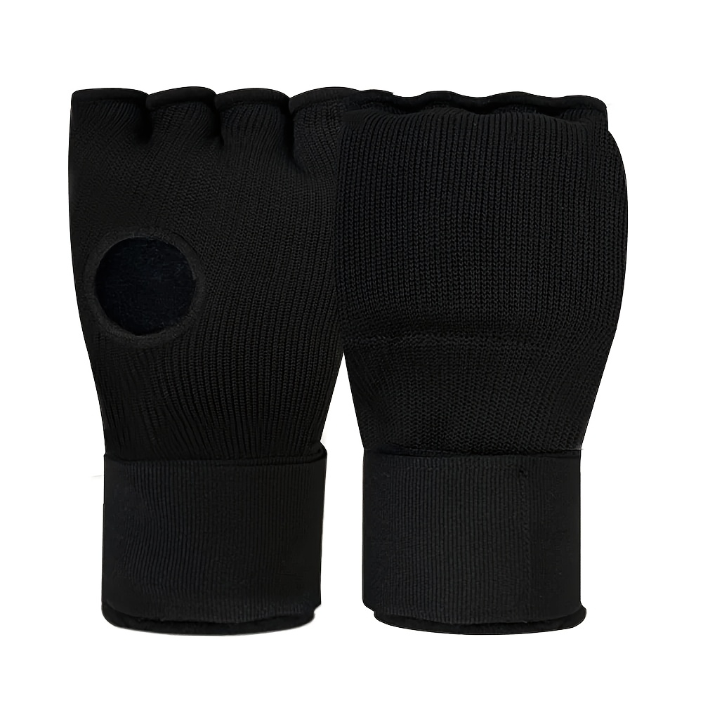 1 Pair Of Half-finger Boxing Gloves With Thickened Foam Padding Hand Wraps For Gym Boxing Training Accessories