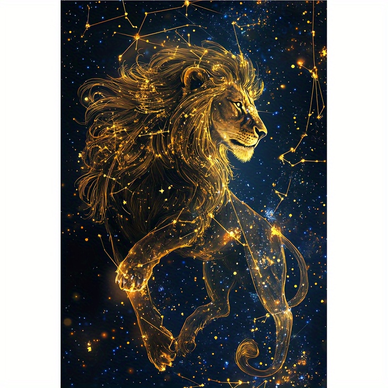 

Diy 5d Diamond Painting Kit - Leo Constellation , Rhinestone Art Set For , Art, 11.8x15.7" / 15.7x19.7" / 15.7x23.6