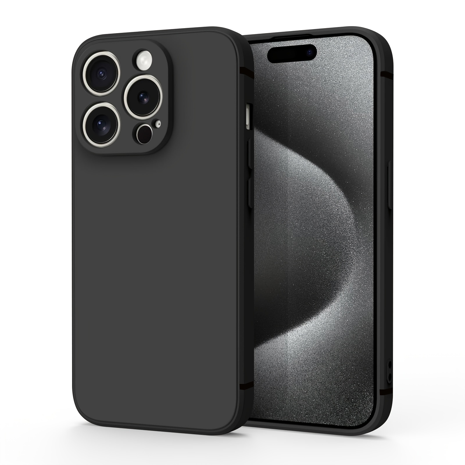 TEMU Coque de téléphone : Étui rigide de luxe mat pour iPhone 18 Pro Max 17 16 15 14 13 12 13 Max, coque arrière fine intégrale de couleur unie