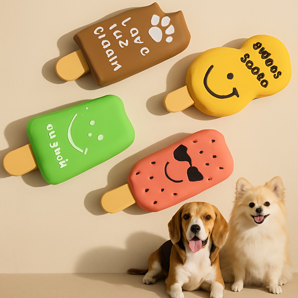 TEMU Schitec Squeaky Dog Toys, Aggressive Chewer Dog Toys, Natural Latex Rubber Toys For Small Dogs Puppies-fun For Playtime