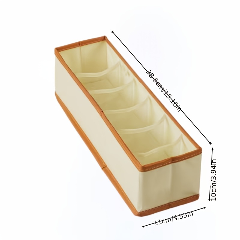 TEMU Boîte de rangement pliable LDQ à 6 compartiments pour ceintures et accessoires avec couvercle rabattable, convient pour le rangement de
