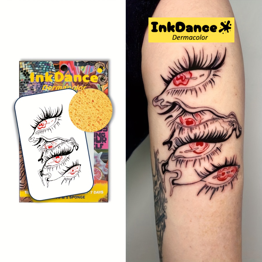 "" Temporary Tattoos, Fake Tattoos, Waterproof, Authentic Tattoo Look, Colorful, Long Lasting, Easy To Apply And Remove, Japanese Anime, Csd026