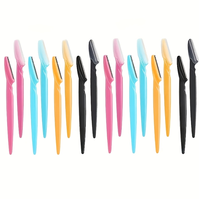 Image of 24pcs Random Colors Stainless Steel Eyebrow Trimmers - Unscented Multi-functional Body Hair Removal Tool With Sharp , Easy To , No Additives, Perfect Gift For Christmas, Halloween, Easter
