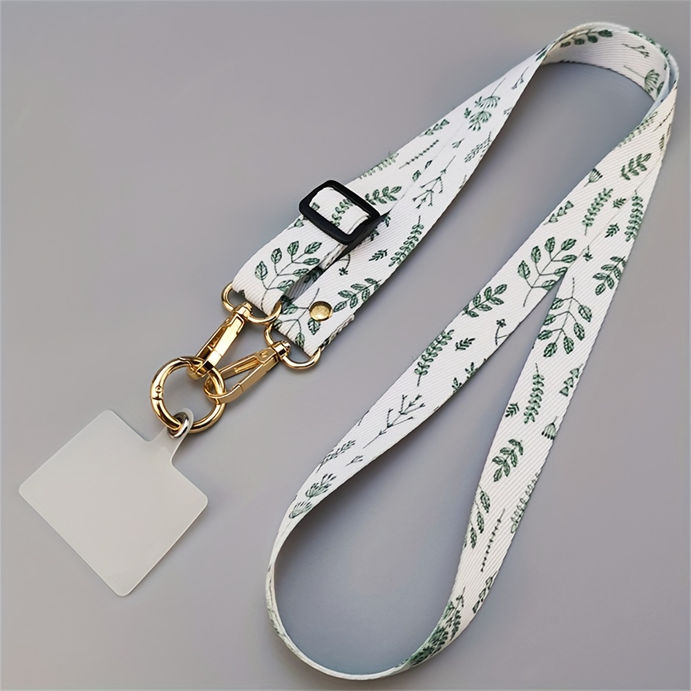 Painted Crossbody Cell Phone Lanyard Strap Adjustable Neck Hanging Rope With Gasket Clip Anti-lost Universal Phone Case Lanyards