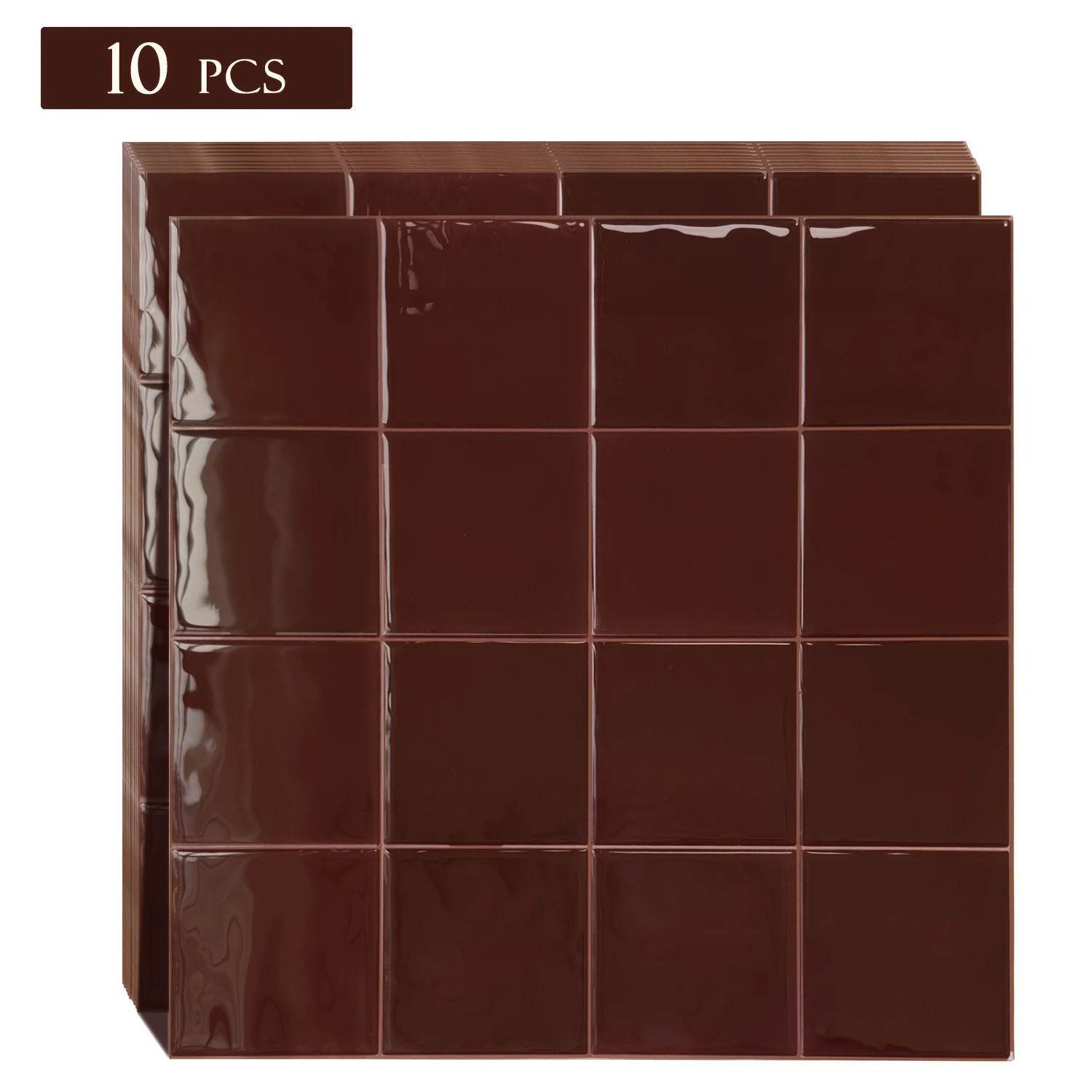 TEMU Peel And Stick Backsplash - 1/10/ Of 10.5" X 10.5" - 3d Adhesive Peel And Stick Tile Backsplash For Kitchen, Bathroom, Wall Tile, Checkered