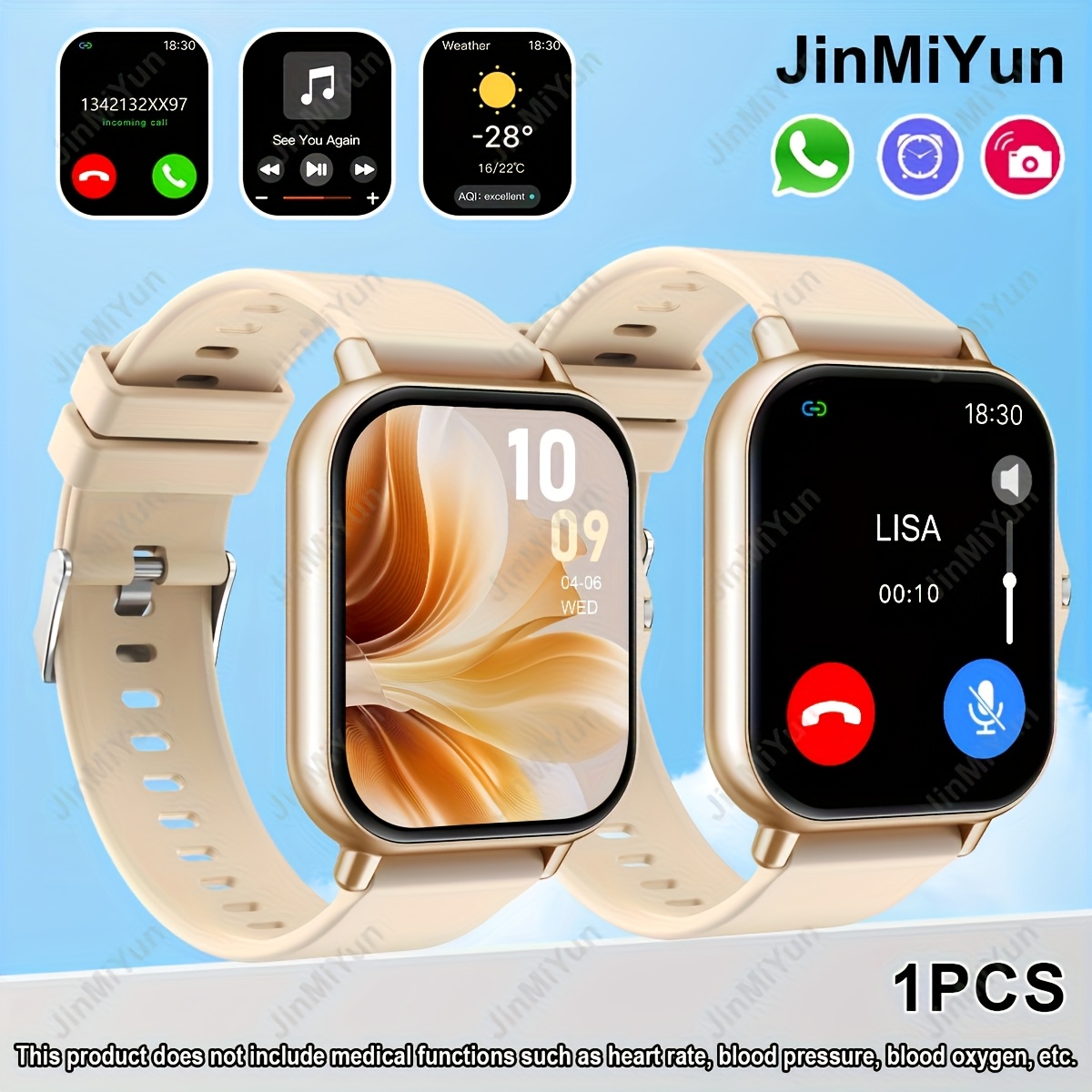 Jinmiyun Hot 2025 Smartwatch, Make/answer Calls, 1.83-inch Unisex Smartwatch, 100 , Fitness Activity Pedometer, Wireless For Iphone And Phones, Gift For Family