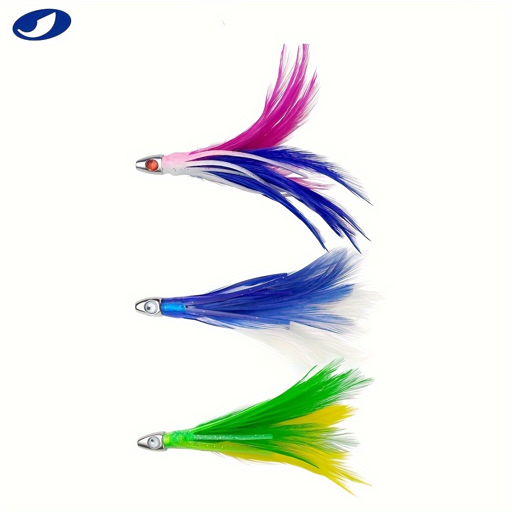 

Ocean Pcs 5 Inches Daisy Chain Trolling Lures Brid Feather Teaser Saltwater Trolling Lure For Tuna Dolphin Free Mesh