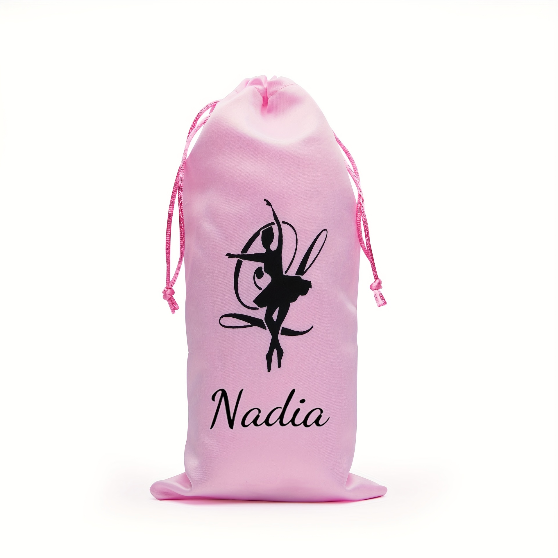 TEMU 1 Pochette à Bijoux Personnalisée - Sac de Rangement pour Chaussures de Danse, Sac à Cordon en Toile Imprimée Personnalisée, Sac Organisateur à