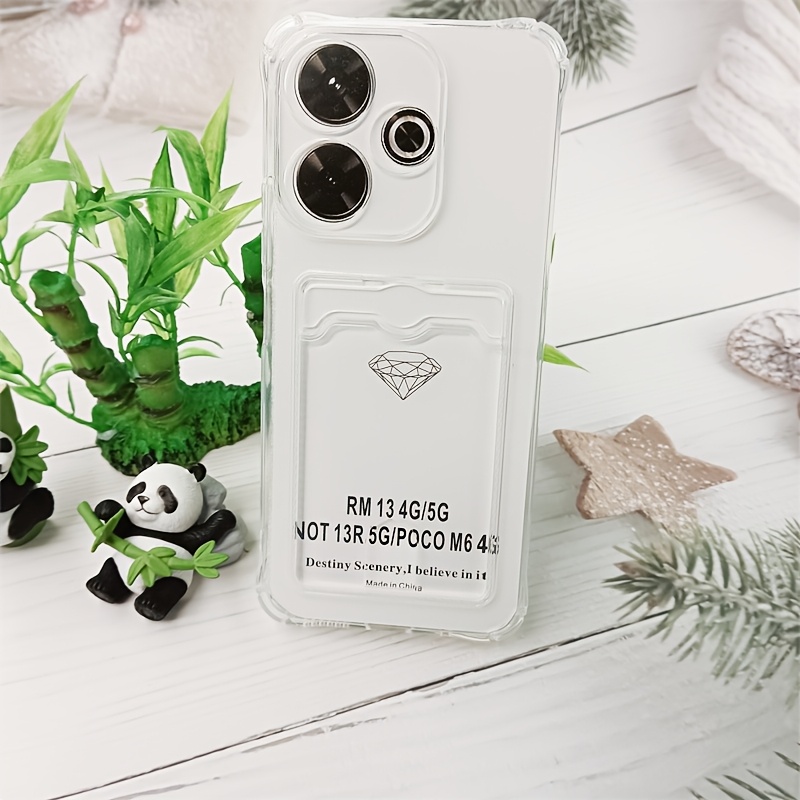 TEMU Phone Case - Protective Case With A Precision Lens, Featuring A Color-insert Card Slot And A Push Card Hole For Easy Card Removal, Practical For