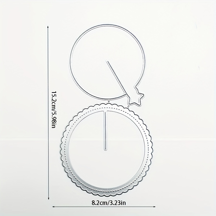 Image of 2024 New Arrival Handicrafts Template Spinning Clock Paper Decoration Silver Metal Cutting Dies For Scrapbooking Card Making Knife Mould Blade Punch Stencil