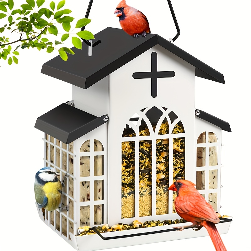 Temu – TEMU Kingsyard Squirrel Proof Bird Feeder For Outside Garden Yard, Metal Mesh Bird Feeders For Outdoors Hanging, Gravity Protection Wild Bird Feeders