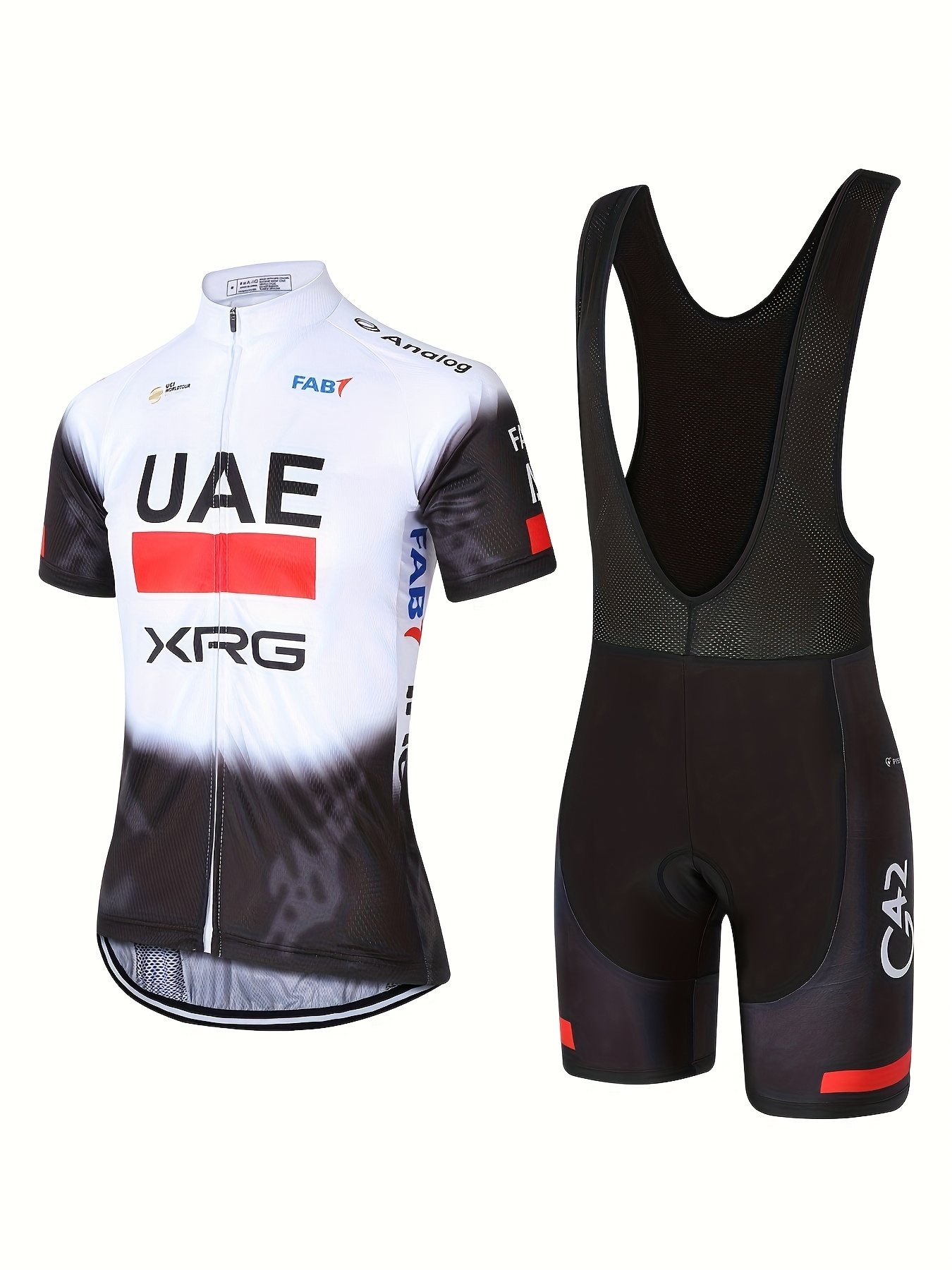 item picture 2pcs mens cycling short sleeve t shirt pants set summer bike riding outfit