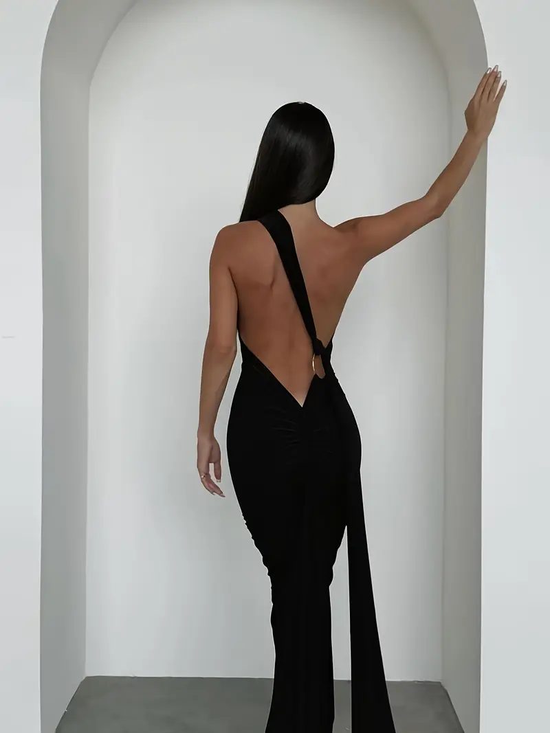 women adjustable one shoulder backless bodycon maxi dress - Temu Mauritius women adjustable one shoulder backless bodycon maxi dress - Temu Mauritius