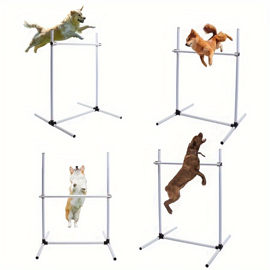 4pcs dog agility training poles adjustable pvc jumping Temu