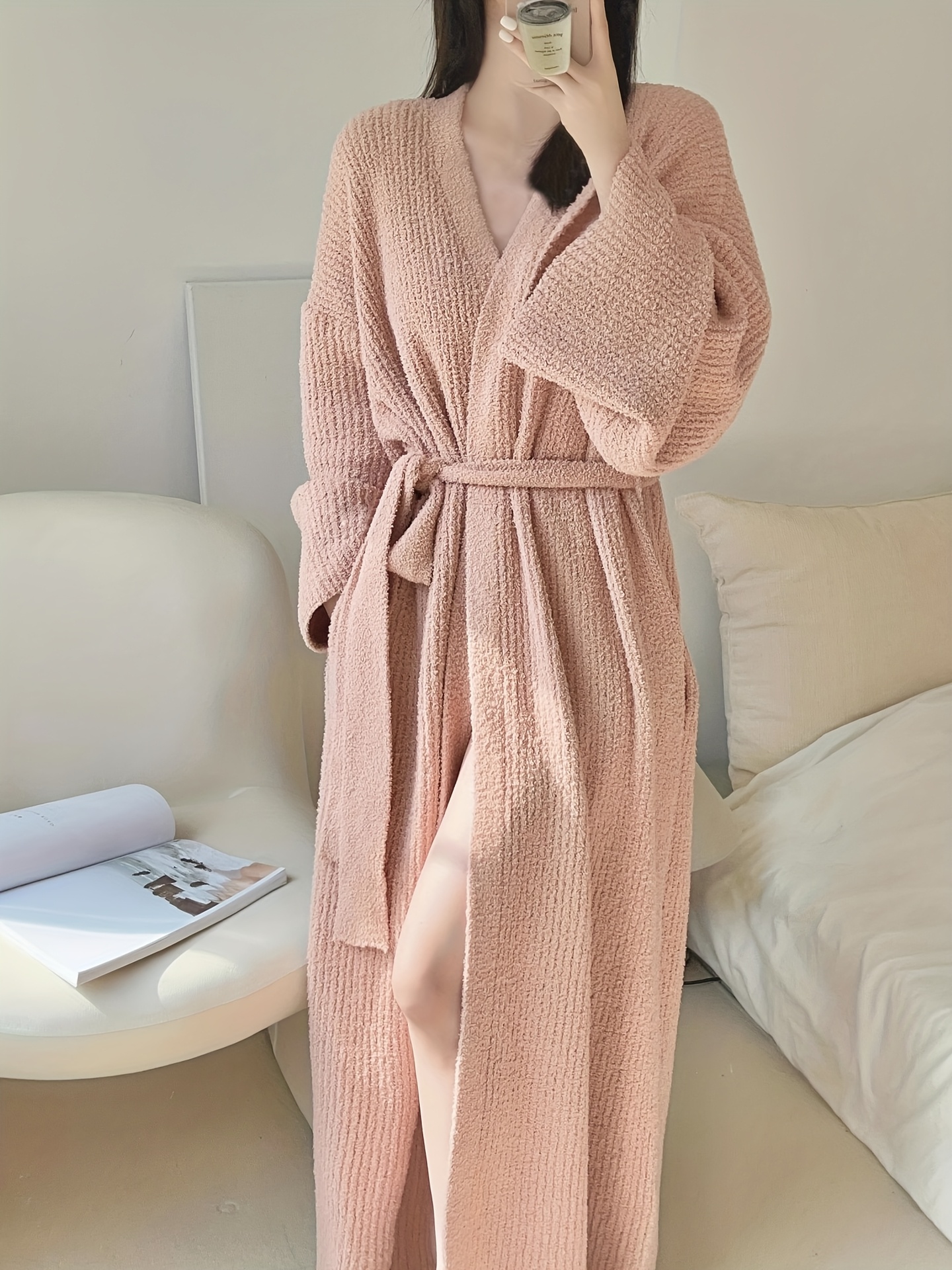 french luxury pajamas women winter chenille velvet open Temu Bahrain