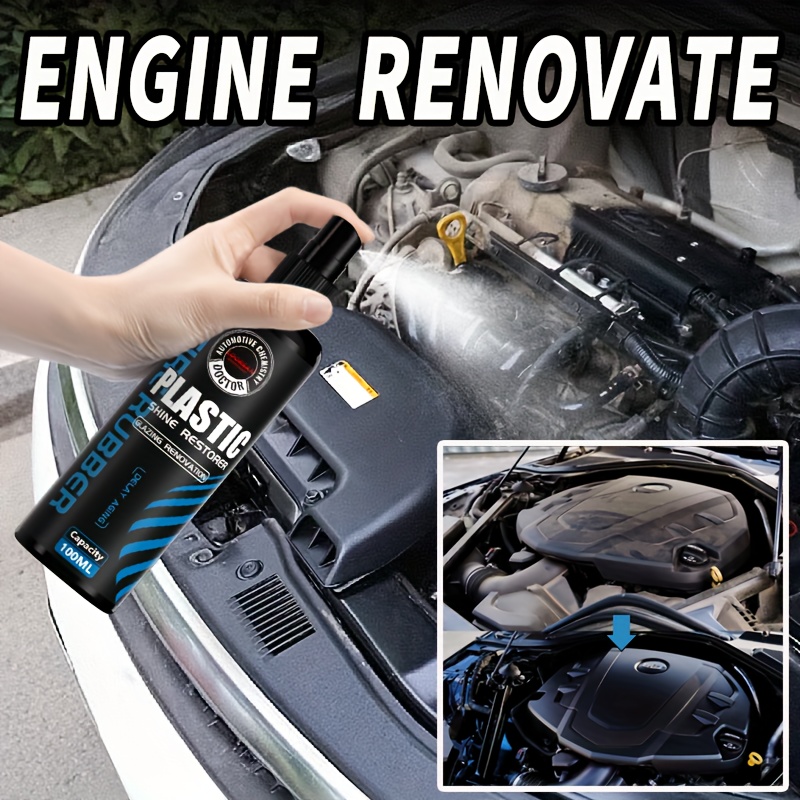 

100ml Car Engine & Plastic Restoration Agent - Engine Protective Coating Kit Maintenance, Rubber Renewal & Long- Gloss