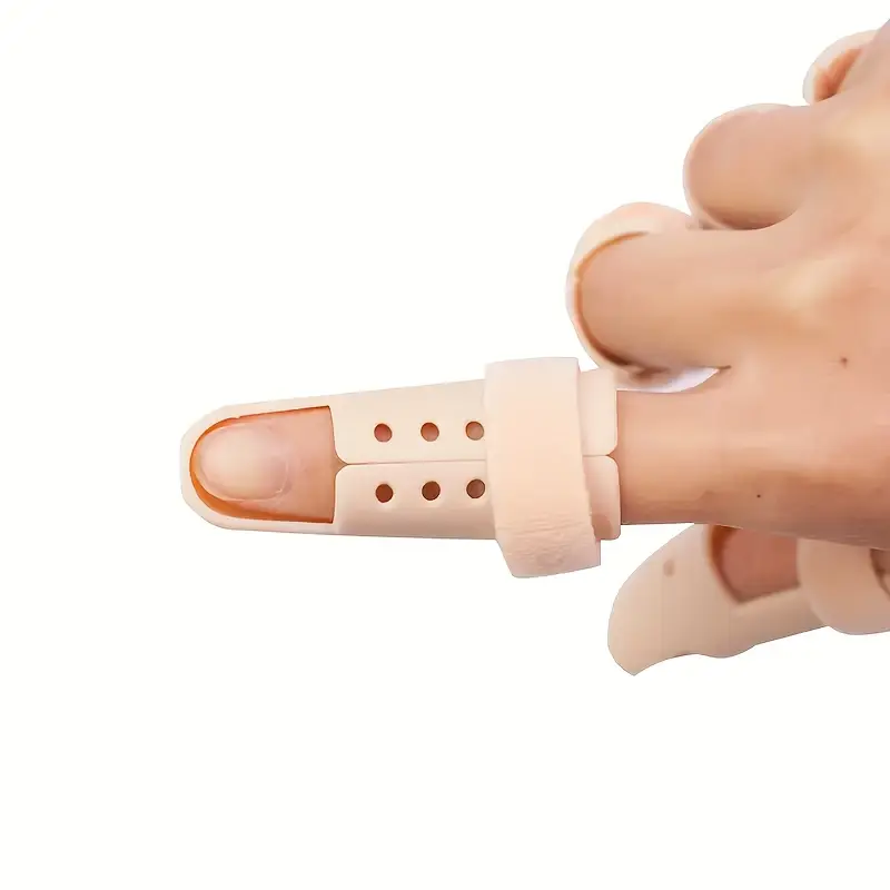 5pcs Adjustable Finger Splints in Apricot - Durable PE Material for Support And, Breathable Design, Ideal for Recovery And Daily Use 5pcs Adjustable Finger Splints in Apricot - Durable PE Material for Support And, Breathable Design, Ideal for Recovery And Daily Use