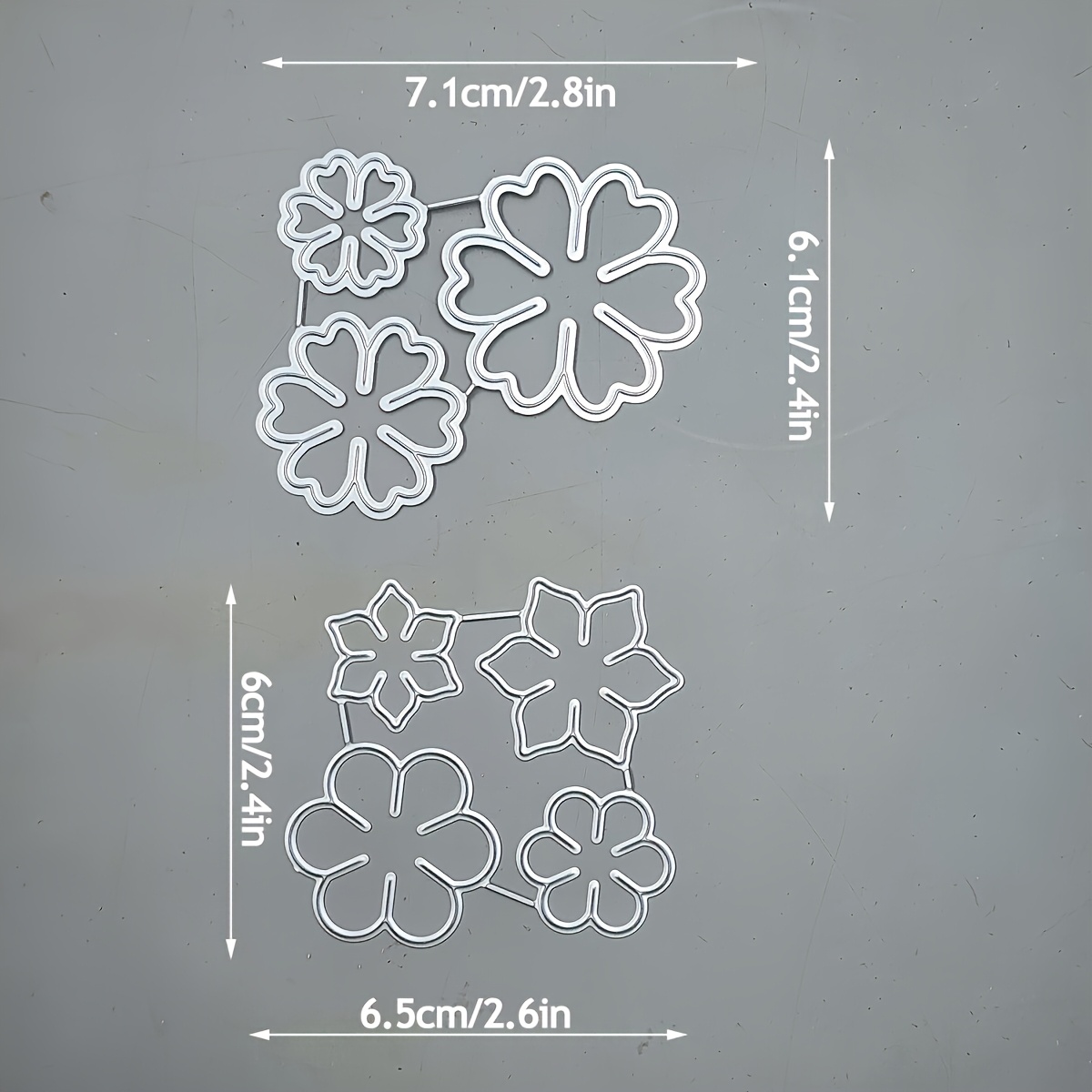 TEMU 1 Set de matrices de découpe en métal 3D à pétales floraux pour le scrapbooking, la création de cartes et les manuels sur papier - Gabarit en