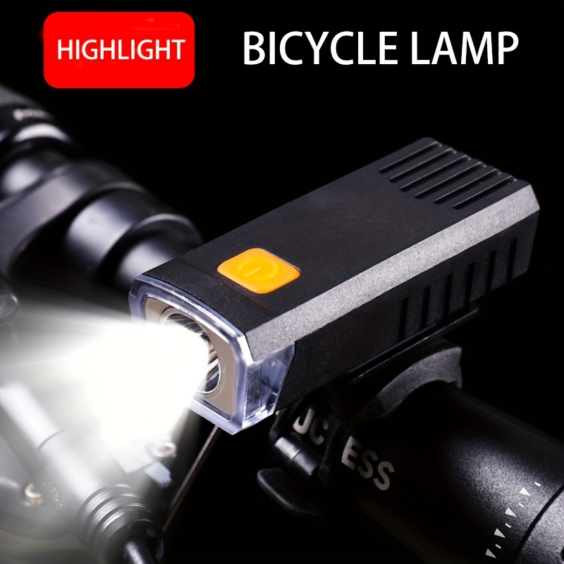 

1pc Usb Rechargeable Led Headlight, 4- - Cycling Abs , Non-waterproof, 36v Max, For , Rechargeable 18650 Battery