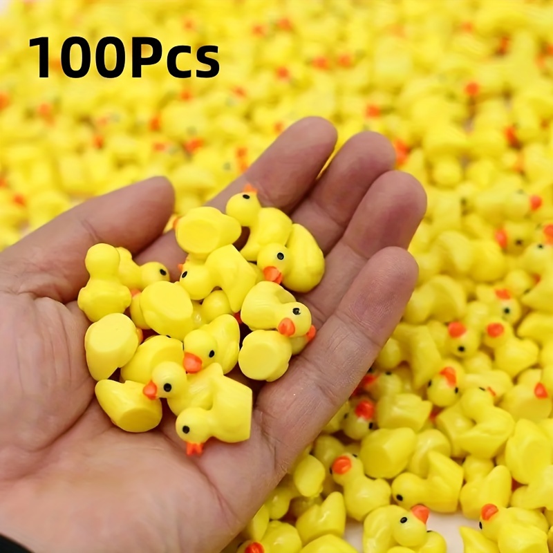 Image of 100/200 Mini Resin Ducks, Mini Duck Figurines For Decorative Additions Garden Aquarium Bonsai Decoration Party Toys