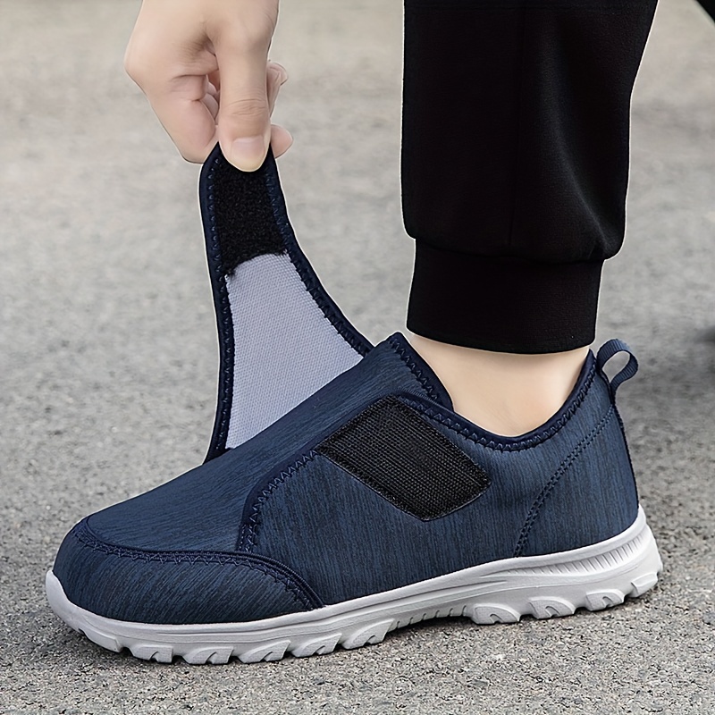 Men's Athletic Walking Shoes, Breathable Fabric & Adjustable Design