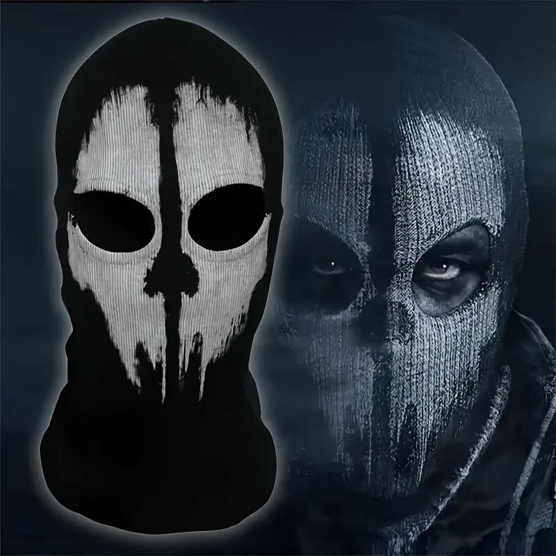 

Unisex Skull Full Face Mask Tactical Monster Theme Balaclava Breathable Cosplay Cover, Motorcycle Skiing Halloween Demon Zombie For Costume Party - Pack Of 1