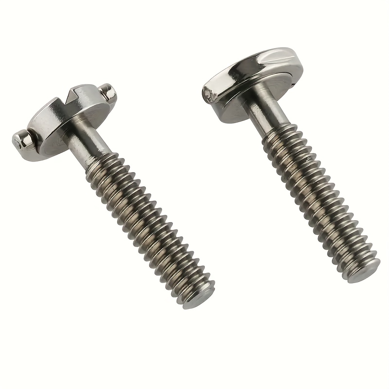 TEMU 2pcs Stainless Steel D-ring Thread, 1/4 Thread, Suitable For Camera Tripod, Monopod Plate, Hex Socket Head, Durable Metal Fixing Screws, Durable