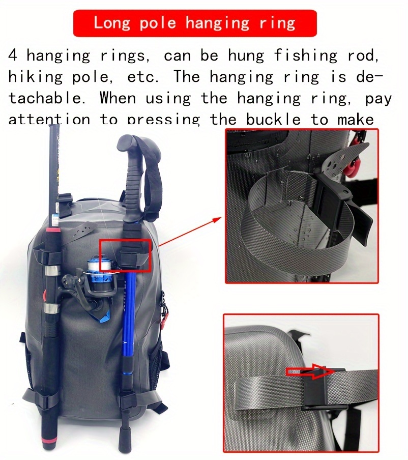 Fishing Tackle Backpack Water resistant Fishing Bag Rod - Temu United  Kingdom