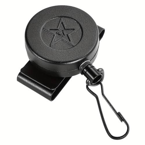 anti loss retractable outdoor gun lanyard keychain with steel wire rope and high rebound elastic keyring fishing line clip