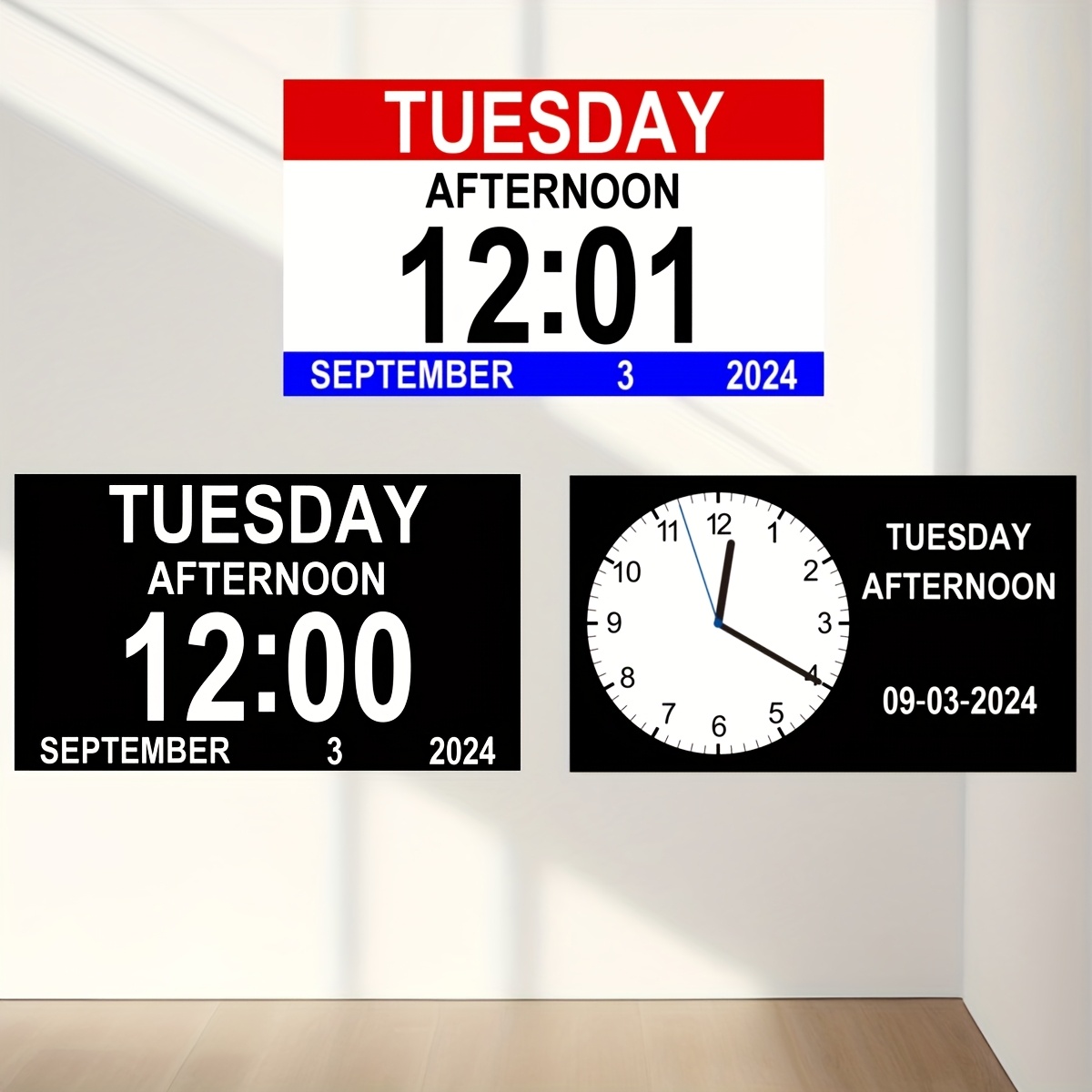 reloj calendario digital wifi 12 alarmas Temu