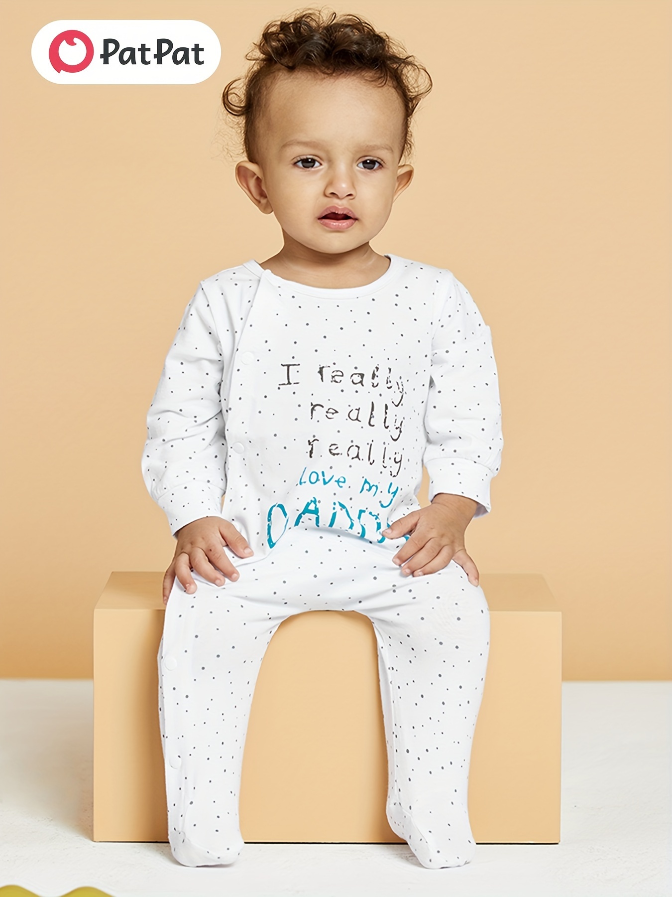 100% Cotton Baby Boy/Girl Cartoon Bear and Letter Embroidered Colorblock Long-sleeve Snap Jumpsuit