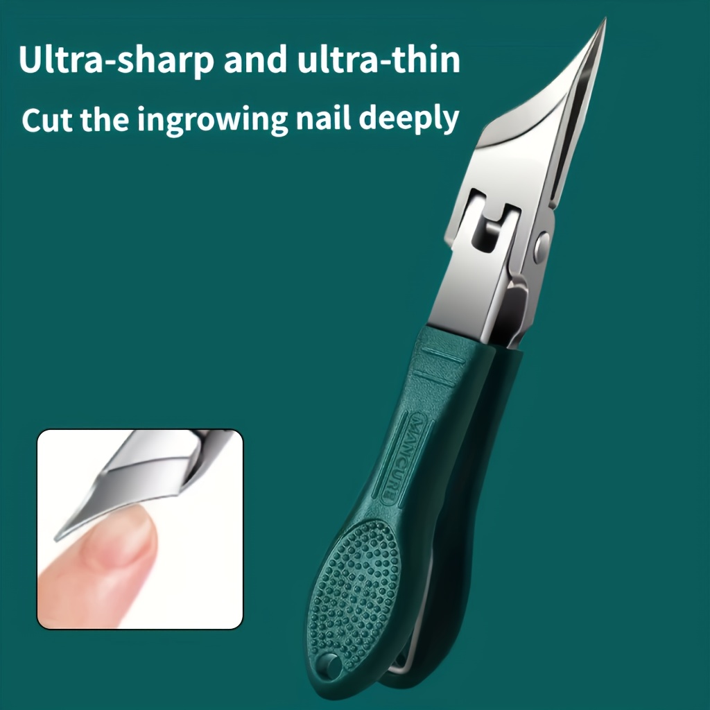 4pcs beak slanted nail clippers splash guard 25 edge nail clipper set with wide and slanted nail scissors splash proof slanted mouth nail clippers suitable for men and women thick hard nails details 2