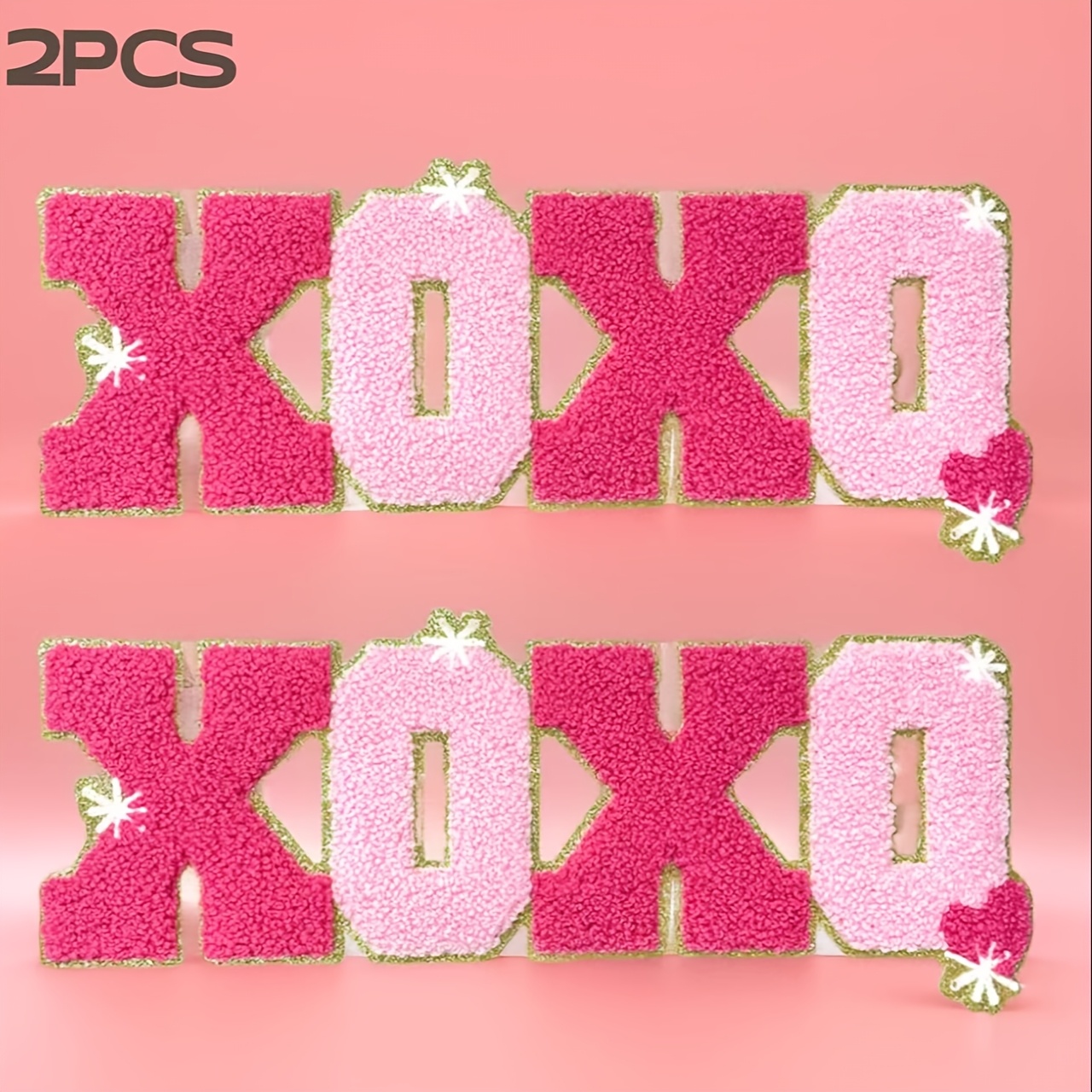 TEMU 2pcs "" Lovers Towel Embroidered Ironing Embroidered Patches, Oversized Size, Hot Melt Adhesive Applique, Suitable For Decoration, Jacket Sweater, Backpack Vest, Handmade Art Sewing Creation