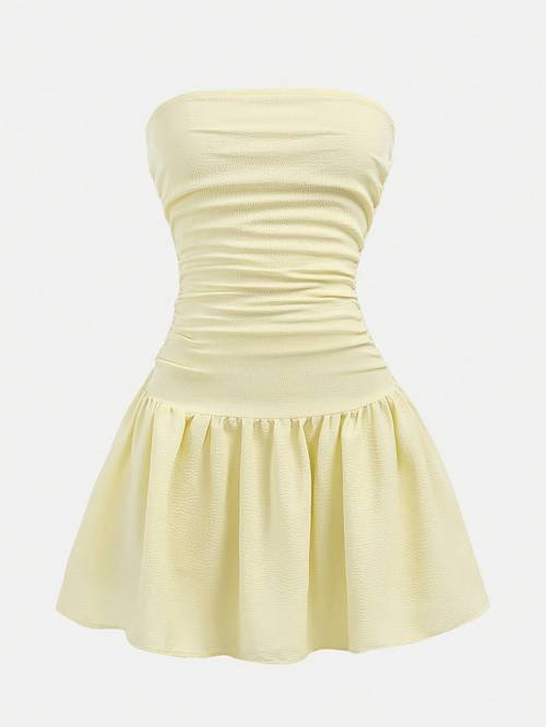 girls dress teen casual easy comfortable ruched sleeveless puff skirt suitable for summer leisure