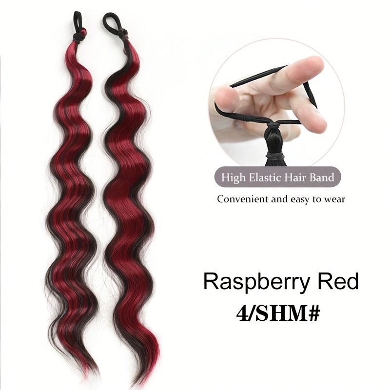 TEMU 2 Packs Of High-gloss Synthetic Wig Hair Bun Self-winding Low-height Ponytail Hair Extension Fluffy Braided Bun