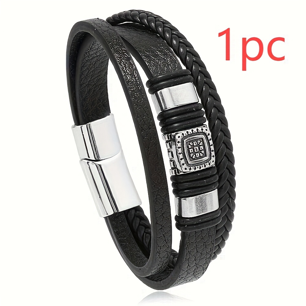 E-shop 1 Stück Retro Geometrisches Blockmuster Geflochtenes Armband