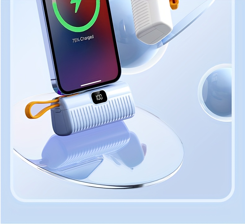 BYGP Mini Chargeur Portable 5000mAh, Batterie Externe Ultra-Compacte de Voyage pour Téléphone Portable, Compatible avec iPhone 15/14/13/12 Pro Max/iPad Pro/pour for Samsung Android etc., Banque d'Alimentation de Poche d'Urgence, Batterie de Secours Mobile USB, Cadeau