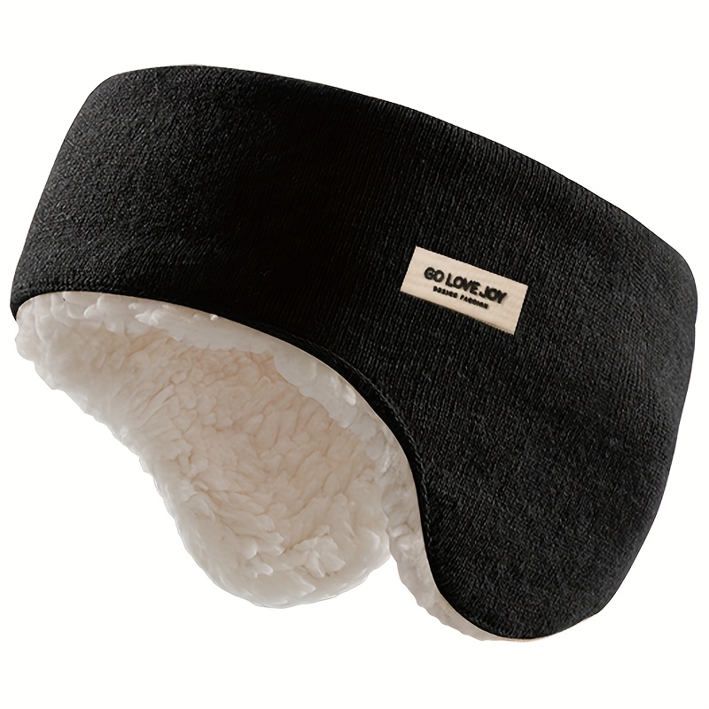 Image of 1pc Autumn Winter Plush Ear Muffs Unisex Outdoor Travel Sports Cycling Windproof Fleece Thick Warm Ear Pads Headband Headwear Casual All-match