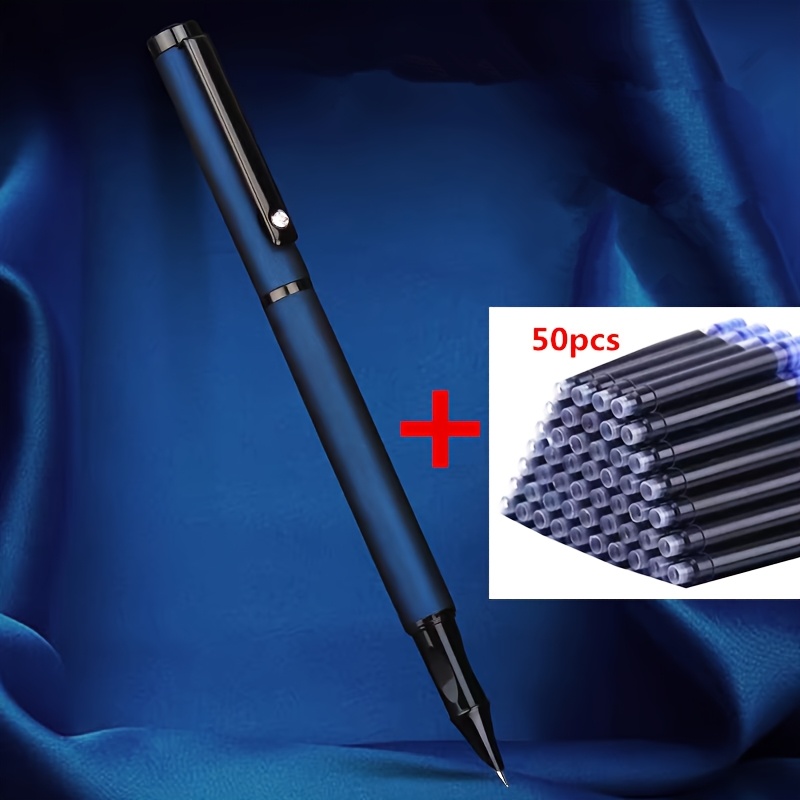 Image of 50-ink Pen Set With 1 Colored Pen, Extra Fine Tip Smooth Writing Pen For Journaling, Good Pen, Student School Office Signature Pen