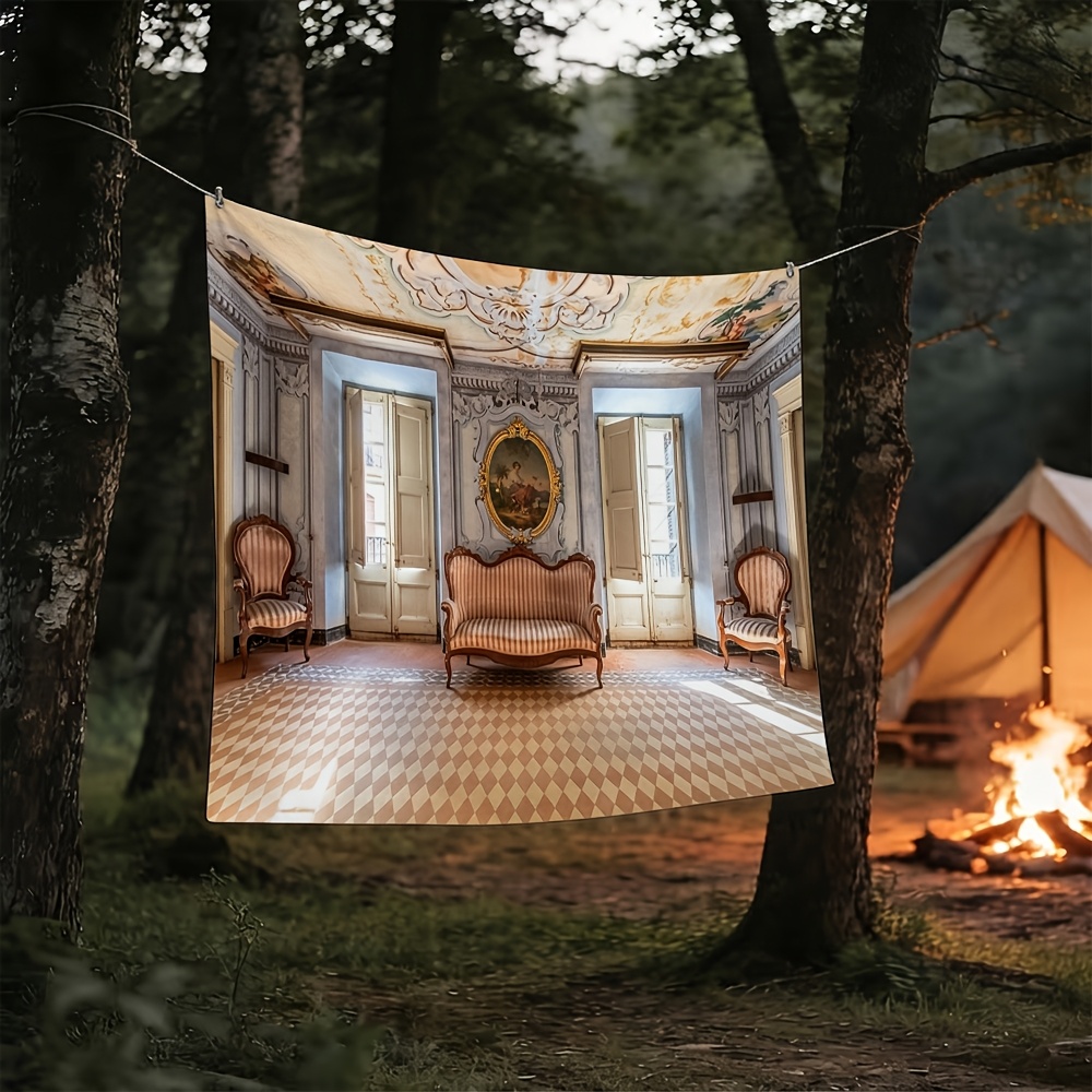 Vintage European Palace Photography Backdrop Tapestry