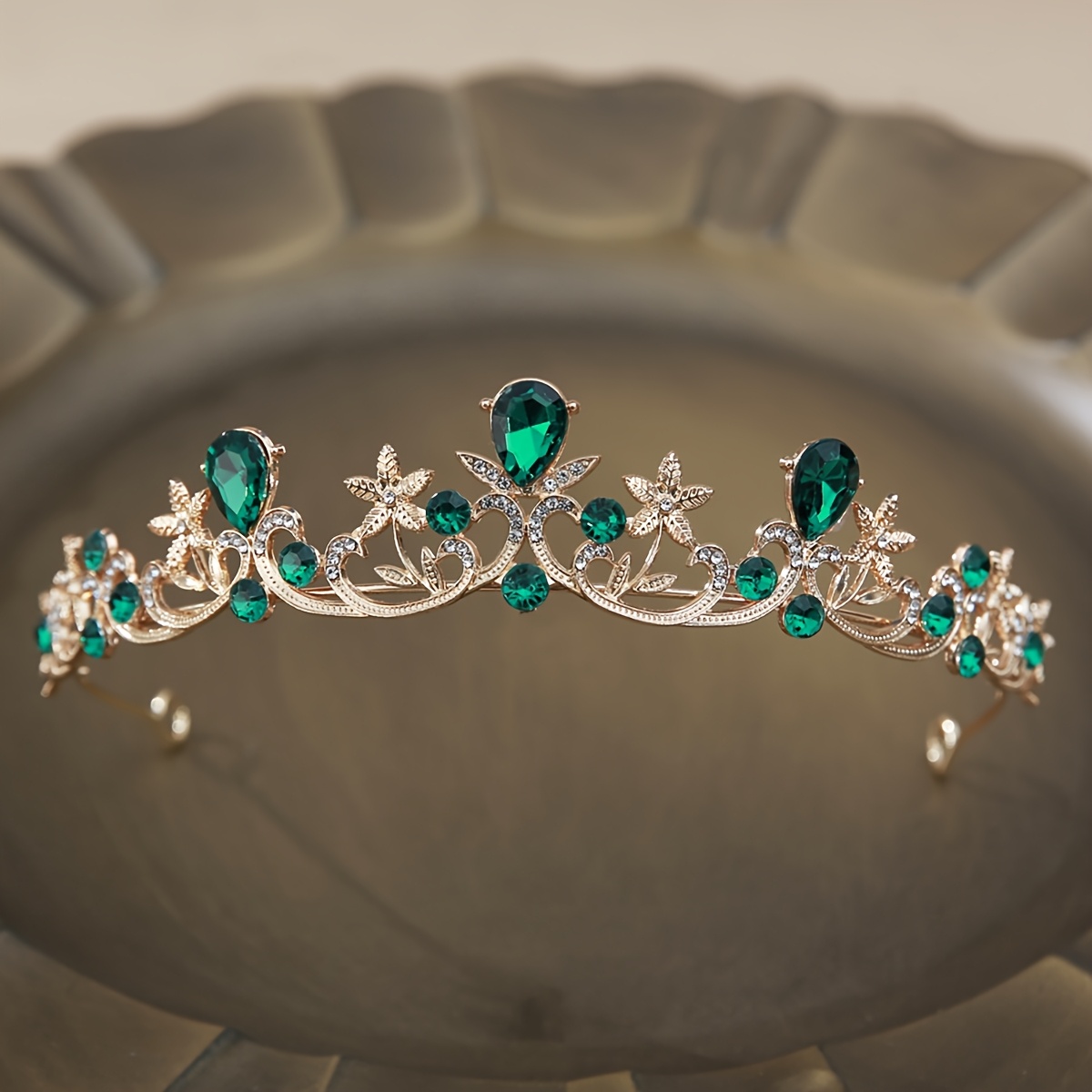 Bridal Crown Headpiece Modern Minimalist Baroque Artificial Tiara Hair Accessory For Wedding Dress