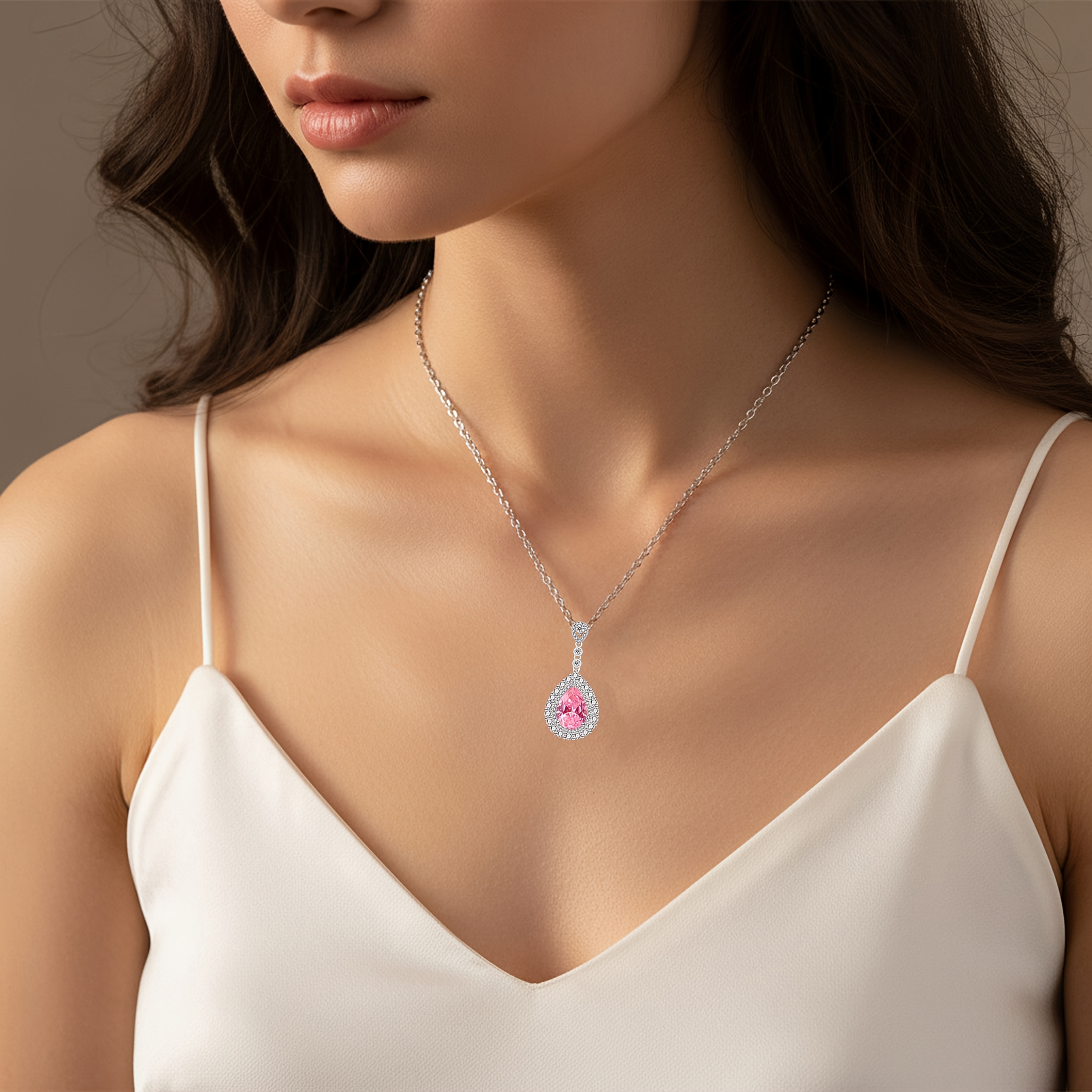 Eternal Rose Flower Gift Box with Stylish Necklace