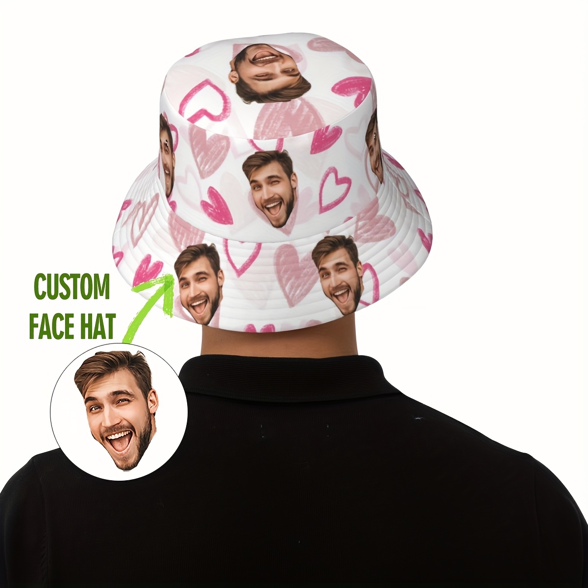 TEMU Gorra de Personalizada con Rostro, Idea de Regalo Único, Gorra Personalizada para Ella, Regalo para Despedida de Soltera, Gorra Personalizada