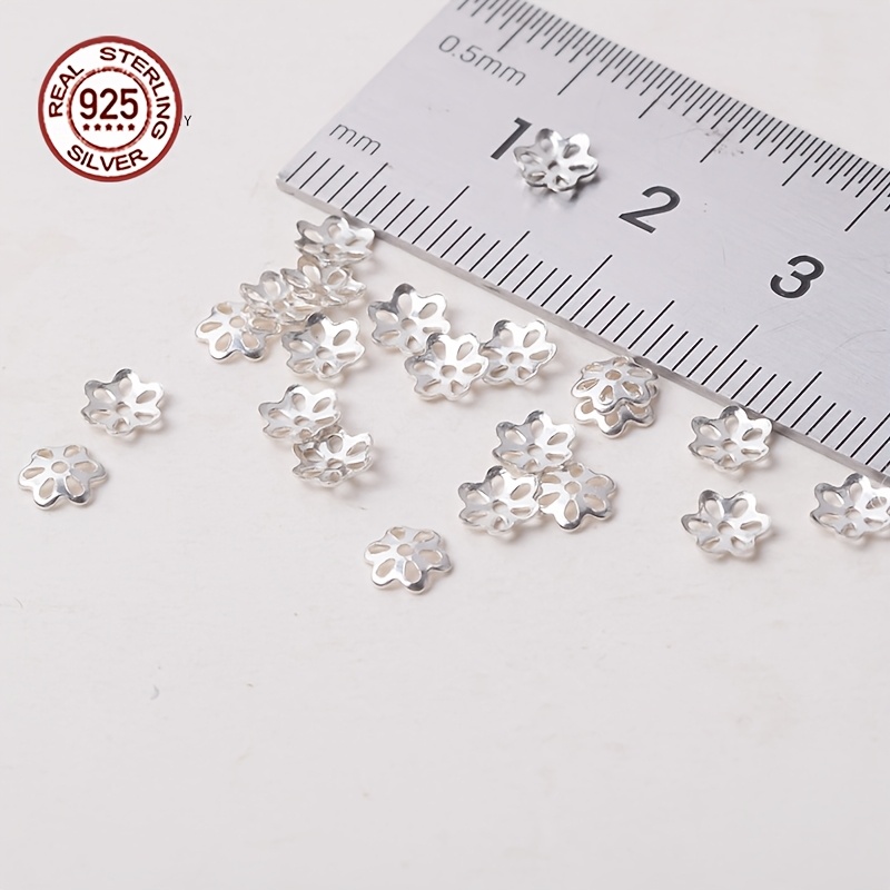 20pcs S925 Sterling Silver Spacer Bead Caps & Bead Spacer Additions