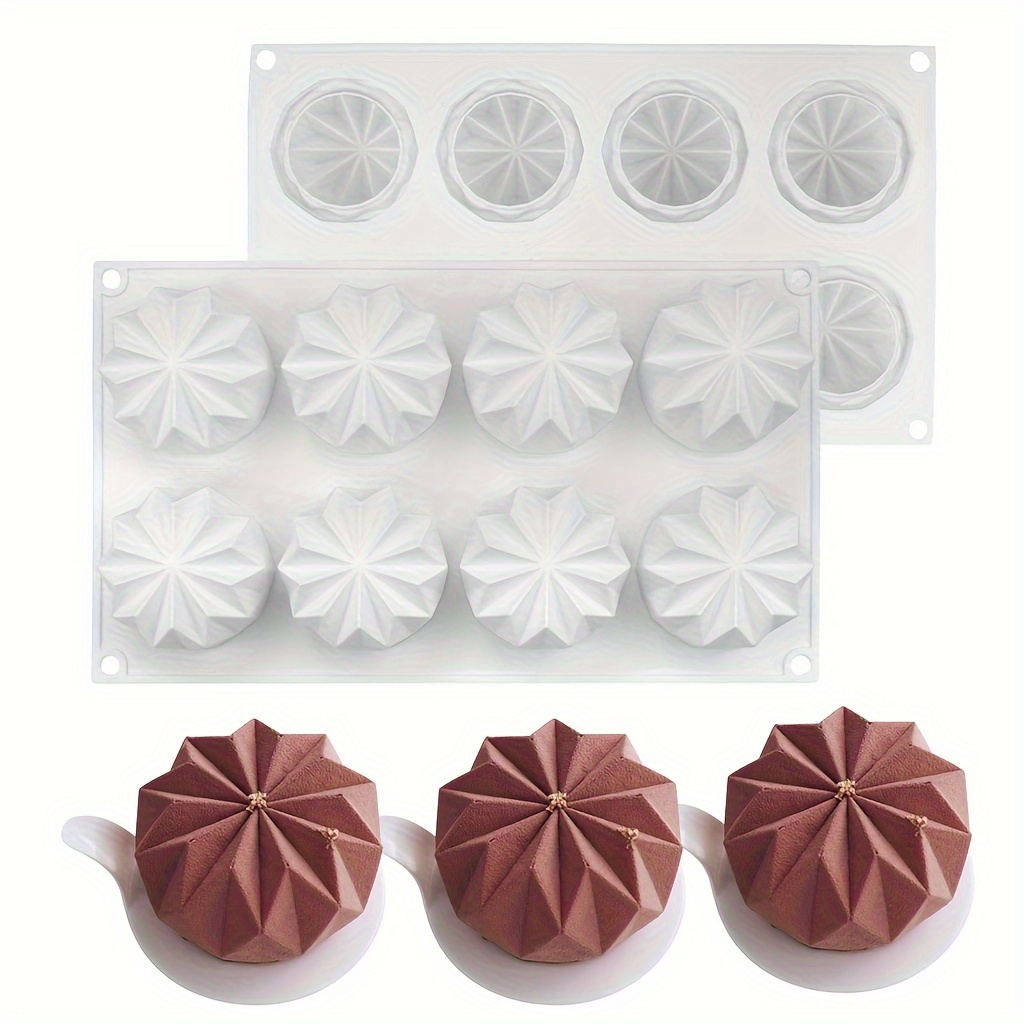 

1pc Pudding Silicone Mold Jewel Shape Mousse Cake Baking Mold Non-stick Silicone Mold For Kitchen Baking Cake Decorating Tool